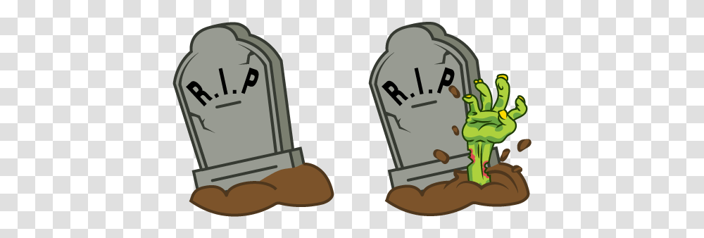 Halloween Grave And Zombie Hand Cursor - Custom Cartoon, Electronics, Phone, Brick, Mobile Phone Transparent Png