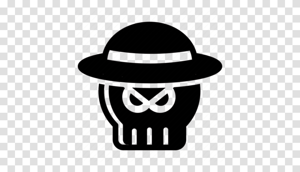 Halloween Hat Mafia Phantom Skull Icon, Wristwatch, Photography, Silhouette Transparent Png