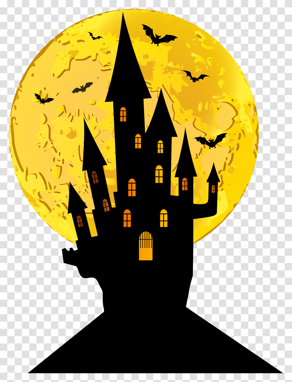 Halloween Haunted House 1 Halloween Full Moon, Symbol, Text, Logo, Trademark Transparent Png