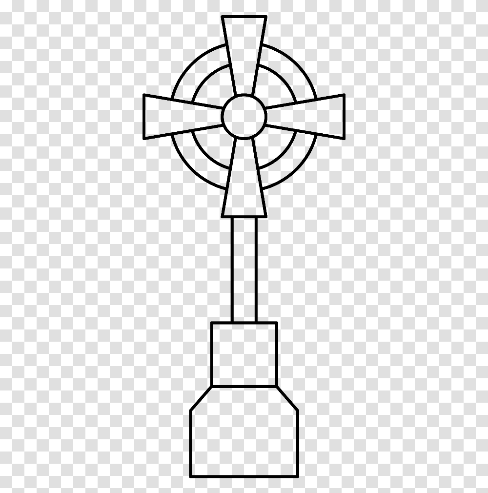 Halloween Holidays Spooky Outline Outlines Cross Cross, Gray Transparent Png