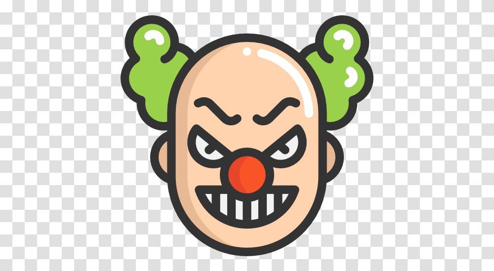 Halloween Horror Clown Terror Clown Avatar, Label, Text, Face, Plant Transparent Png