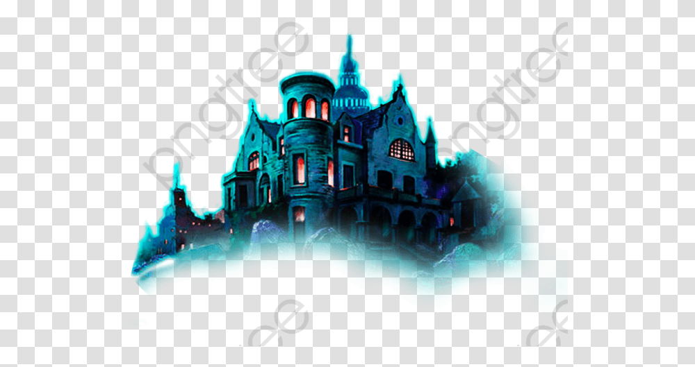 Halloween Horror Haunted House Halloween Clipart Scary Haunted House, Lighting, Architecture, Building, Castle Transparent Png