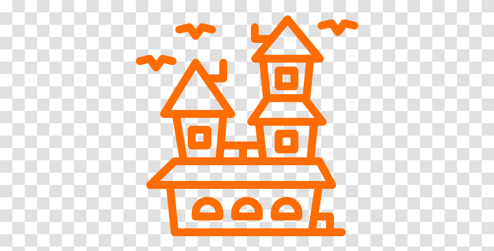 Halloween Horror House Scary Icon Halloween Free, Symbol, Sign, Logo, Trademark Transparent Png
