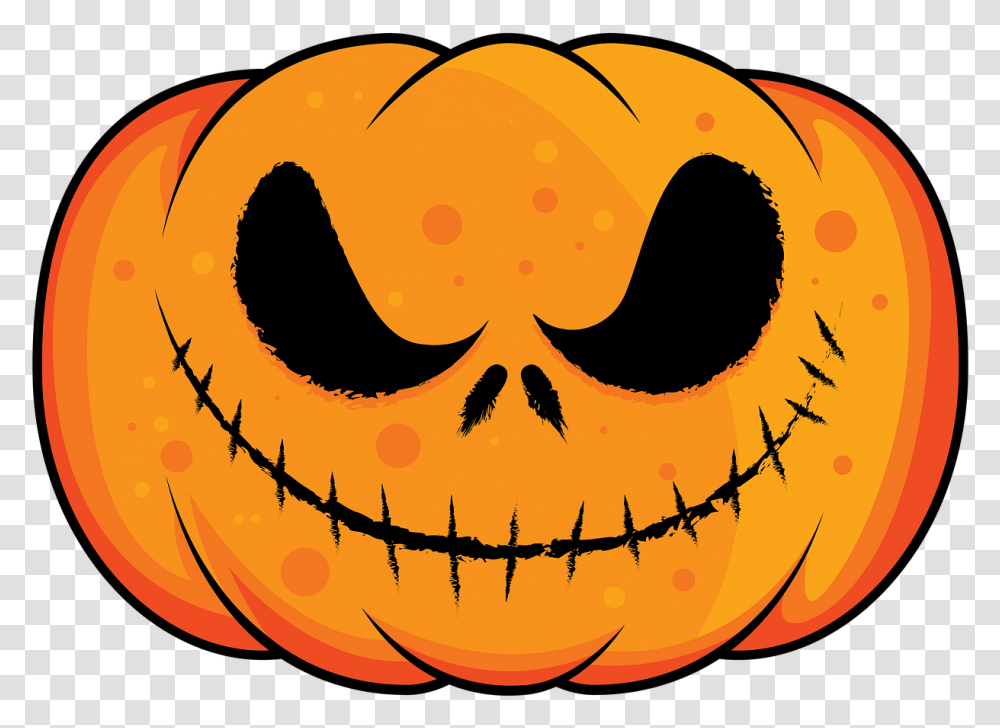 Halloween Horror Scary Free Image On Pixabay Happy, Pumpkin, Vegetable, Plant, Food Transparent Png