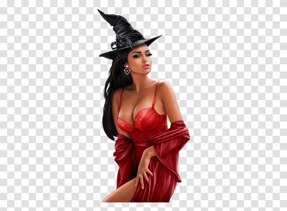 Halloween Hot Witch Reddress Sexy Sexy Hot Witch Halloween, Apparel, Lingerie, Underwear Transparent Png
