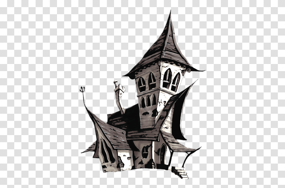 Halloween House Free Funny House, Architecture, Building, Tower, Spire Transparent Png