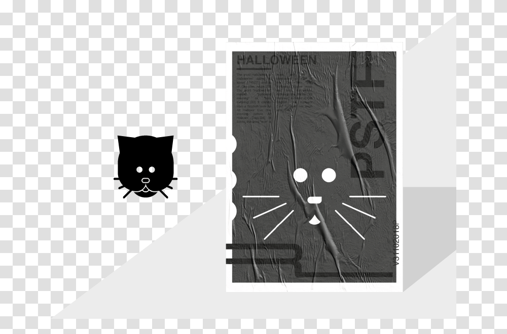 Halloween Icons Poster Halloween Design Halloween Flat Black Cat, Mammal, Animal, Advertisement, Paper Transparent Png