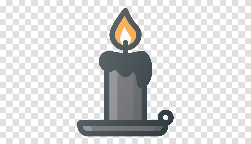 Halloween Light Dark Candle Icon Velas De Halloween Transparent Png