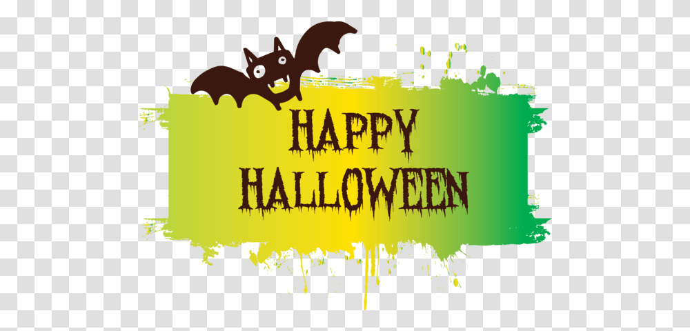 Halloween Logo Cartoon Green For Happy Dig The Beach, Poster, Advertisement, Paper, Text Transparent Png
