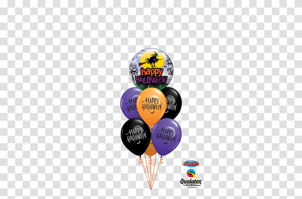 Halloween Moon Amp Bats Balloons Happy Birthday Balloons For Her Transparent Png