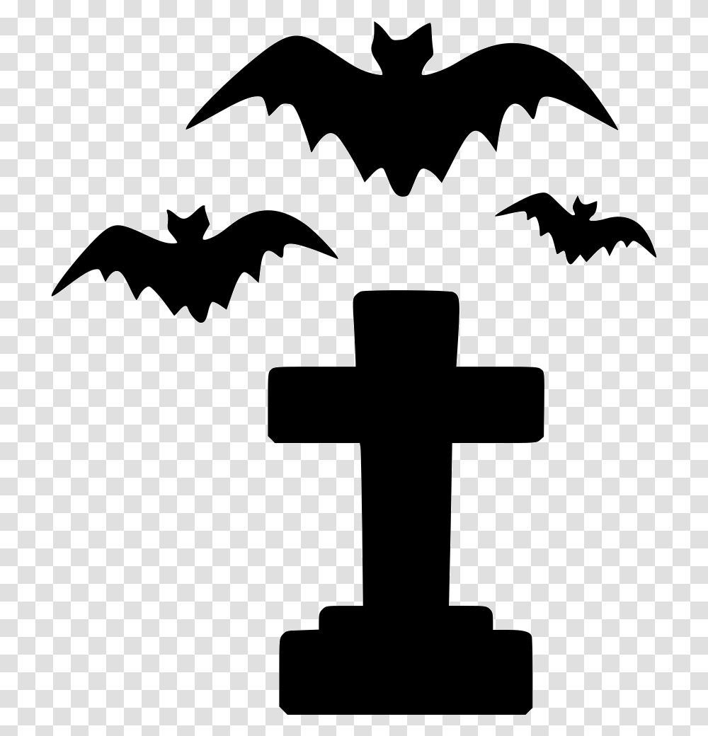Halloween Moon Bats, Cross, Bird, Animal Transparent Png