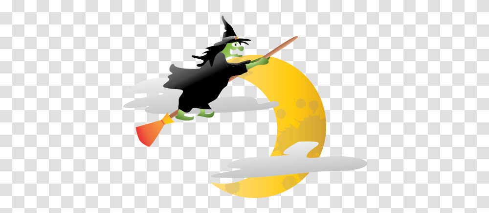 Halloween Moon Scary Witch Icon Moon Cartoon Witch, Plant, Wasp, Bee, Animal Transparent Png