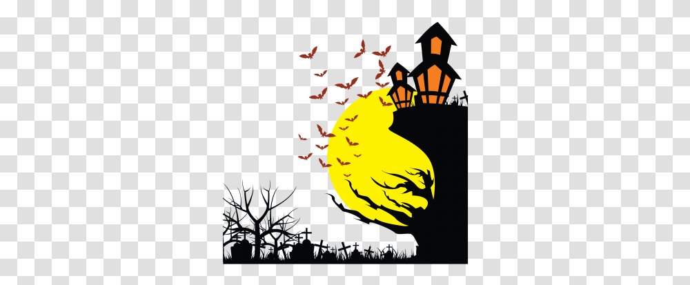 Halloween Night Illustration Halloween Illustration, Person, Bird, Animal, Graphics Transparent Png