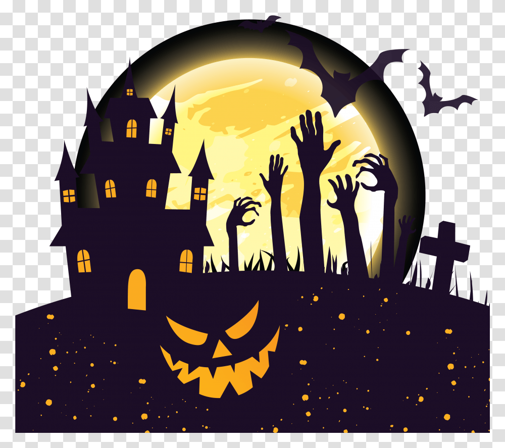 Halloween Party Background Invite Download Halloween Party Clipart Free, Diwali, Poster, Advertisement Transparent Png