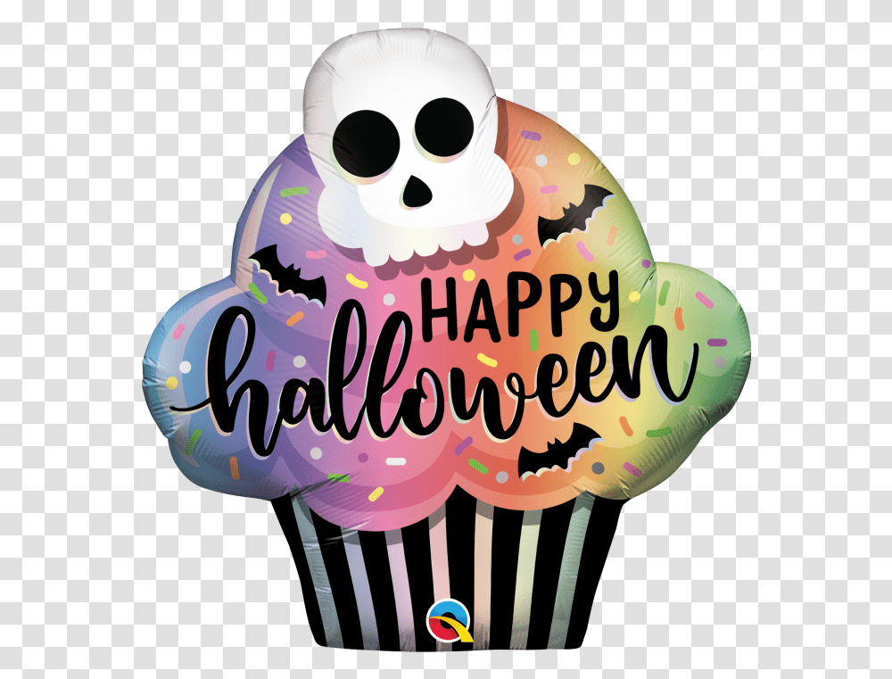 Halloween Pic Cupcakes Cartoon, Food, Cream, Dessert, Sweets Transparent Png