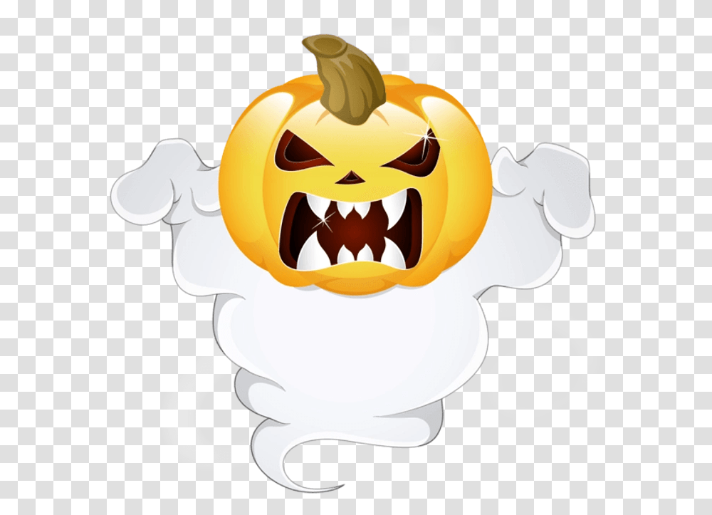 Halloween Pngs Ghost Cartoon Pumpkin Halloween, Toy, Plant, Vegetable, Food Transparent Png
