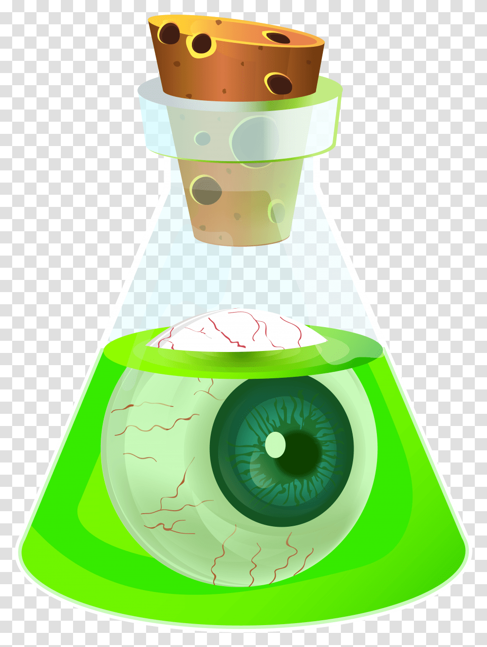 Halloween Poison Potion With Eyeball Potion Clipart, Cream, Dessert, Food Transparent Png