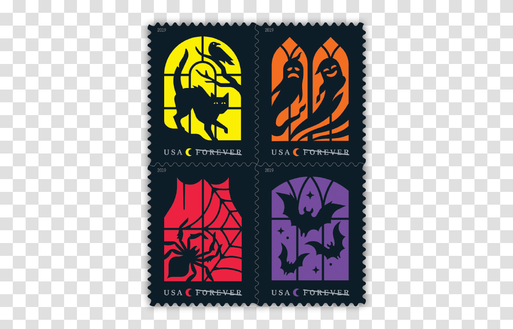 Halloween Postage Stamps 2019, Poster, Advertisement, Flyer, Paper Transparent Png