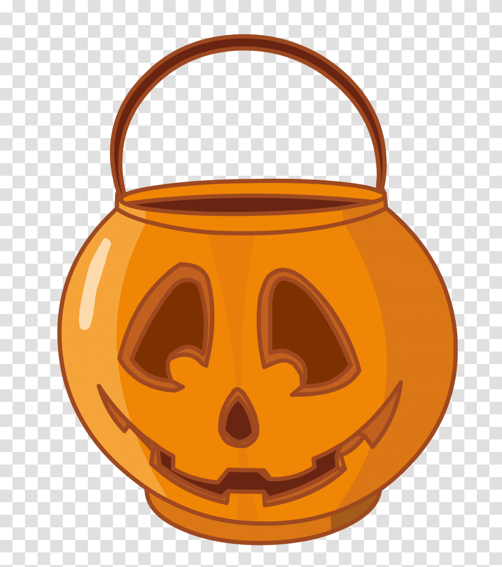 Halloween Pumpkin Basket, Plant, Pot, Vegetable, Food Transparent Png