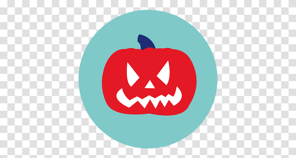 Halloween Pumpkin Circle Icon & Svg Vector Icono Halloween, Plant, Food, Vegetable, Label Transparent Png