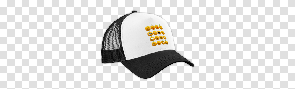 Halloween Pumpkin Emoji Cap Cap, Clothing, Apparel, Baseball Cap Transparent Png
