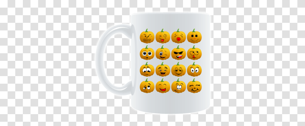 Halloween Pumpkin Emoji Mug Magic Mug, Coffee Cup, Text, Toy, Latte Transparent Png