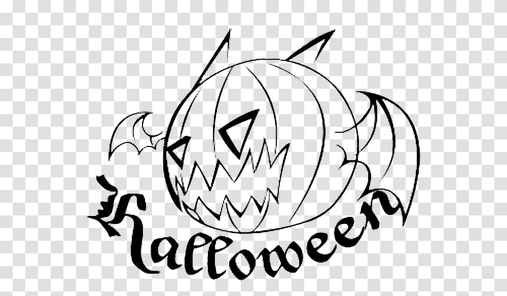 Halloween Pumpkin Evil Wings Tattoo Happyhalloween, Apparel Transparent Png