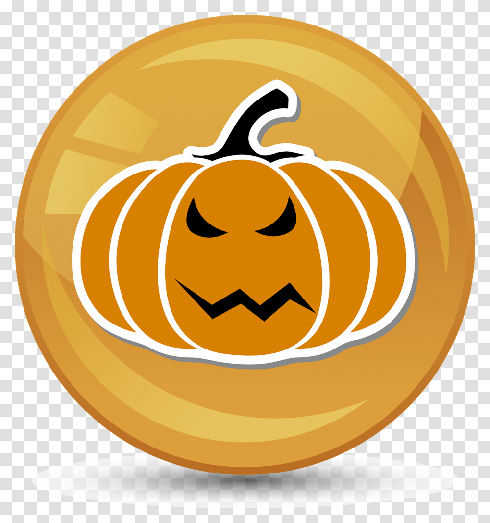 Halloween Pumpkin Face Emoji, Plant, Vegetable, Food, Nature Transparent Png