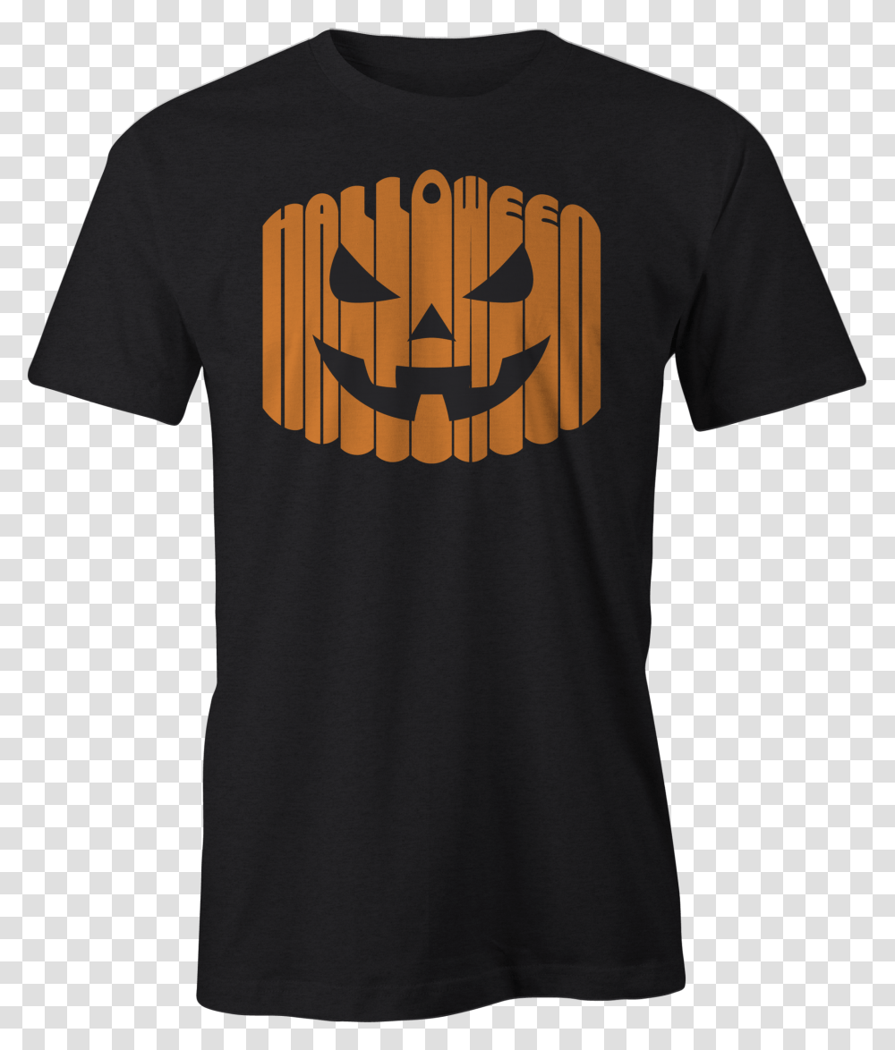 Halloween Pumpkin Face Haunter T Shirt, Apparel, T-Shirt, Sleeve Transparent Png