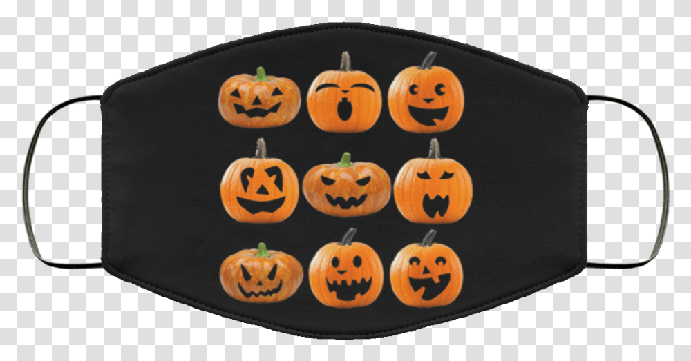 Halloween Pumpkin Face Mask Color Street Face Mask, Vegetable, Plant, Food, Purse Transparent Png