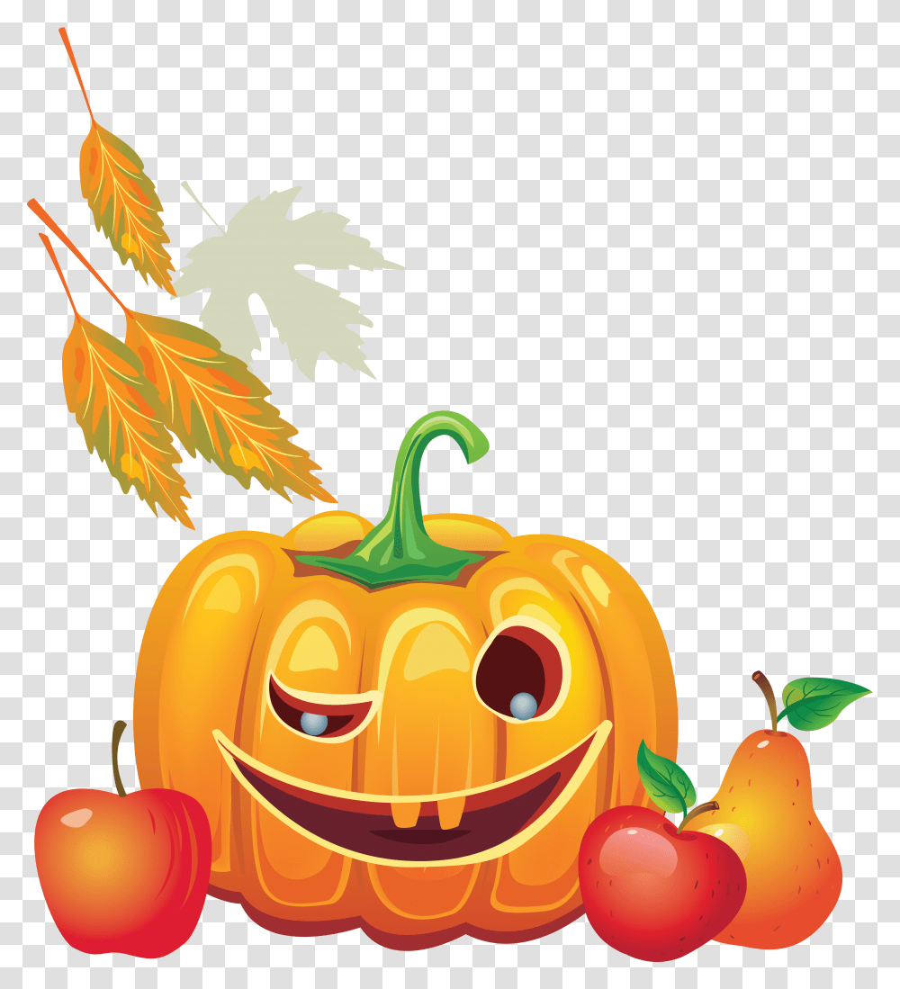 Halloween Pumpkin, Plant, Vegetable, Food, Pepper Transparent Png