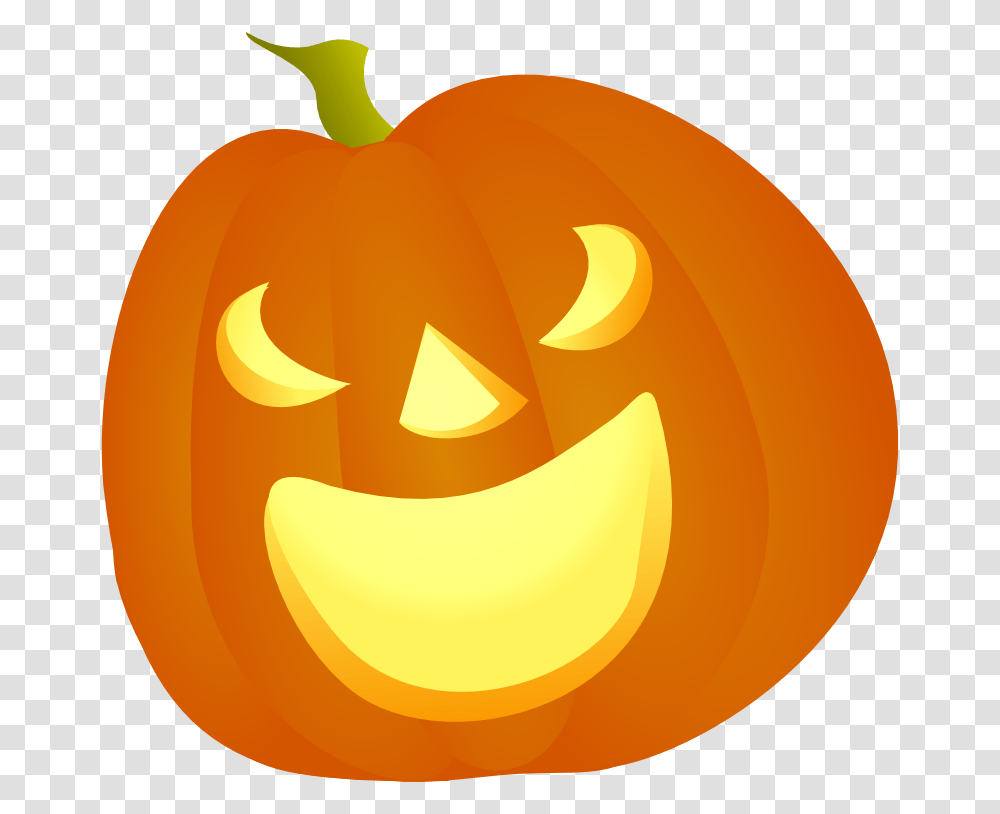 Halloween Pumpkin Simple, Plant, Vegetable, Food, Produce Transparent Png