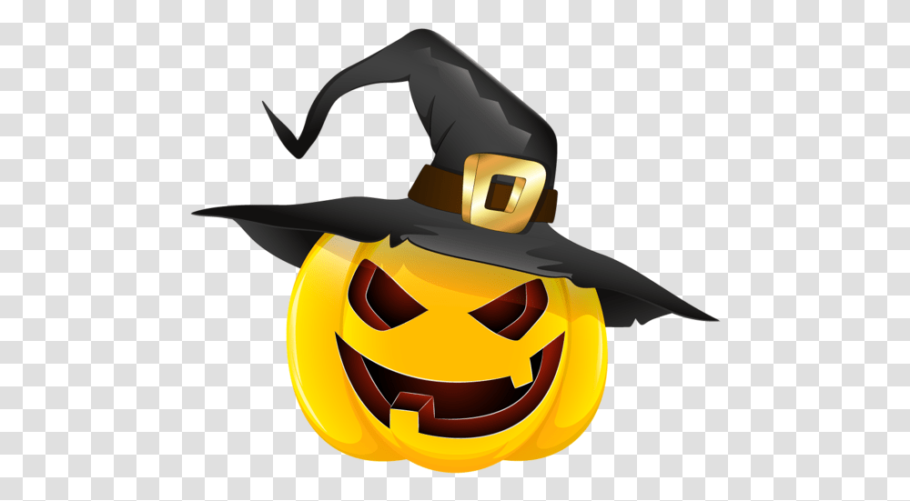 Halloween Pumpkin With Hat Transparent Png