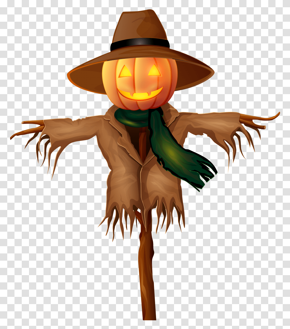 Halloween Scarecrow Gold Clip Transparent Png