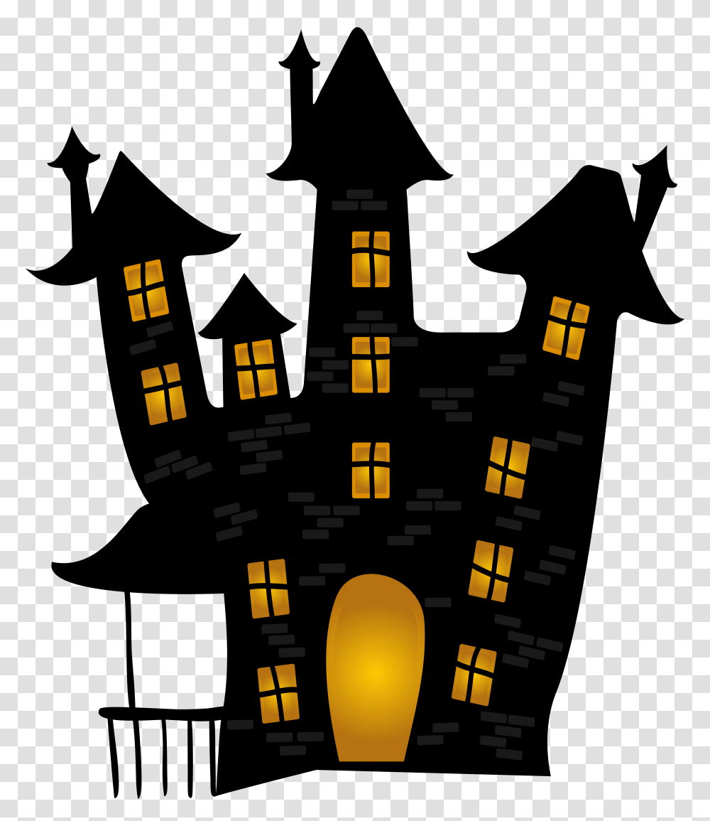 Halloween Scary House Clip Art, Light Transparent Png