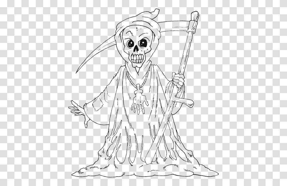 Halloween Scary Mummy Coloring Pages Grim Reaper Coloring Page, Person, Human Transparent Png