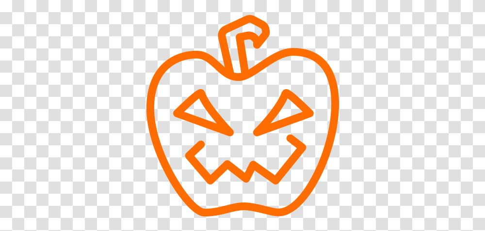 Halloween Scary Pumpkin Lantern Free Icon Of Emblem, Symbol, Heart Transparent Png
