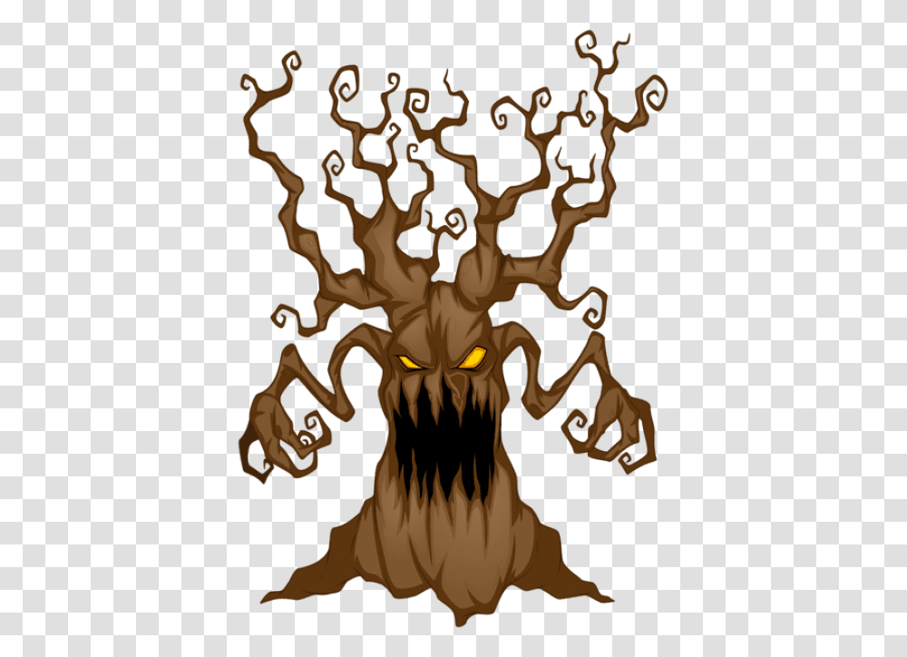 Halloween Scary Tree Images Background Halloween Scary Clip Art, Plant, Flame, Fire, Poster Transparent Png