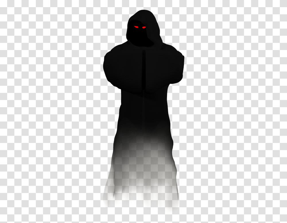 Halloween Shadow Priest Ghost Shadow Dark Shadow Ghost Shadow, Silhouette, Back, Neck, Person Transparent Png