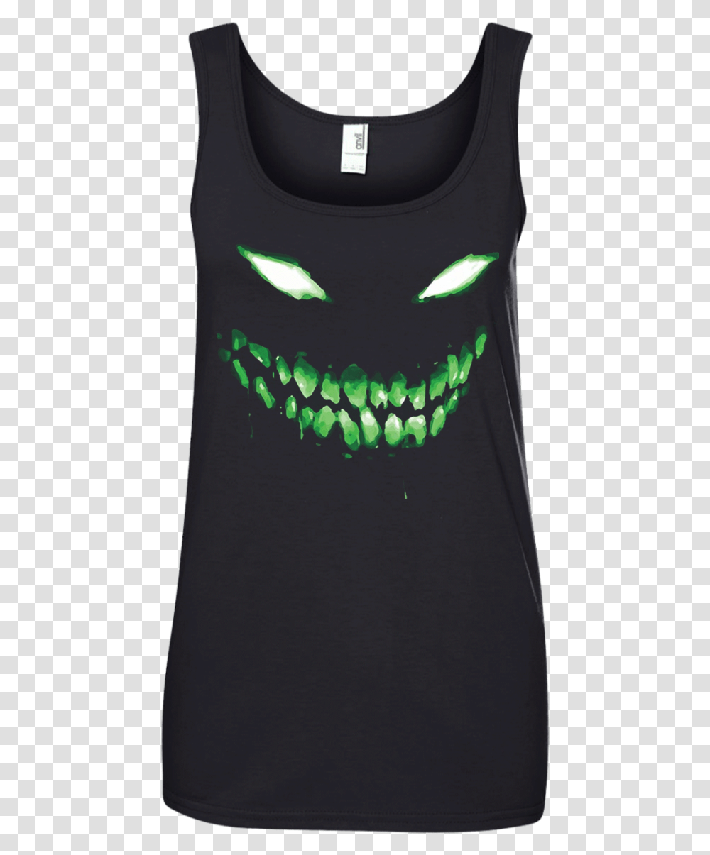 Halloween Shirt Scary Face Halloween Dark Green Glow Active Tank, Pillow, Cushion, Apparel Transparent Png
