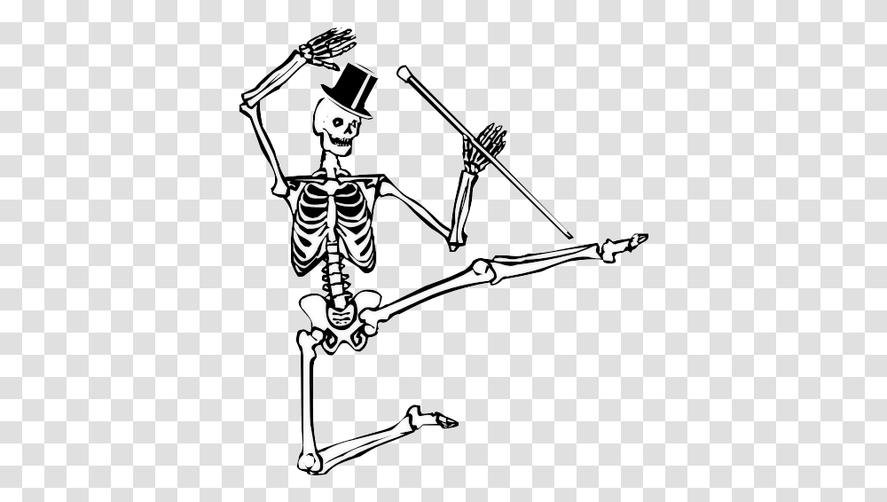 Halloween Skeleton Image Hq Dancing Skeleton Clipart, Bow Transparent Png