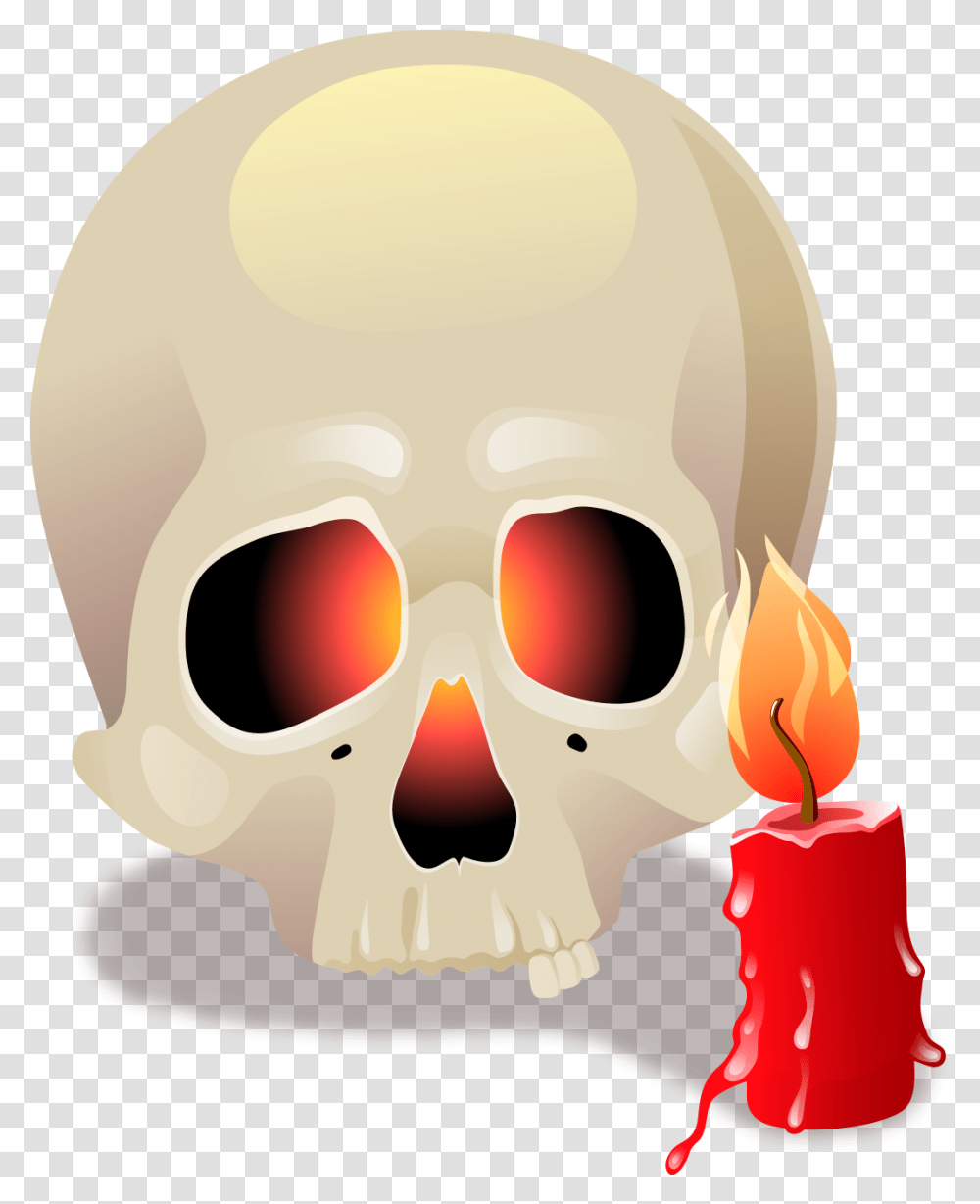 Halloween Skull Cliparts, Jaw, Candle Transparent Png