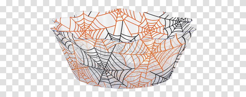 Halloween Spider Web Bowl Creative Converting Spiderwebs Fluted Bowl, Rug, Wasp, Invertebrate, Animal Transparent Png
