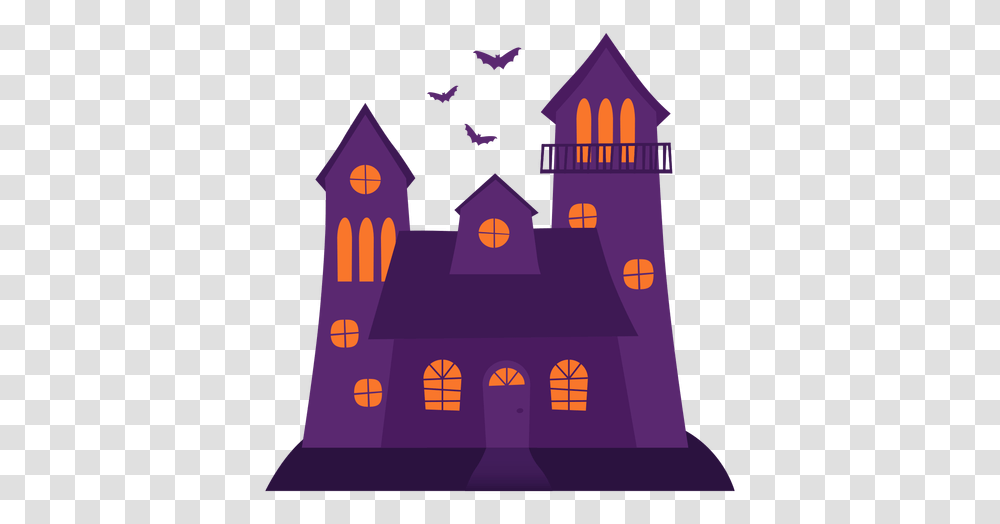 Halloween Spooky House Illustration & Svg Clip Art, Lighting, Architecture, Building, Graphics Transparent Png