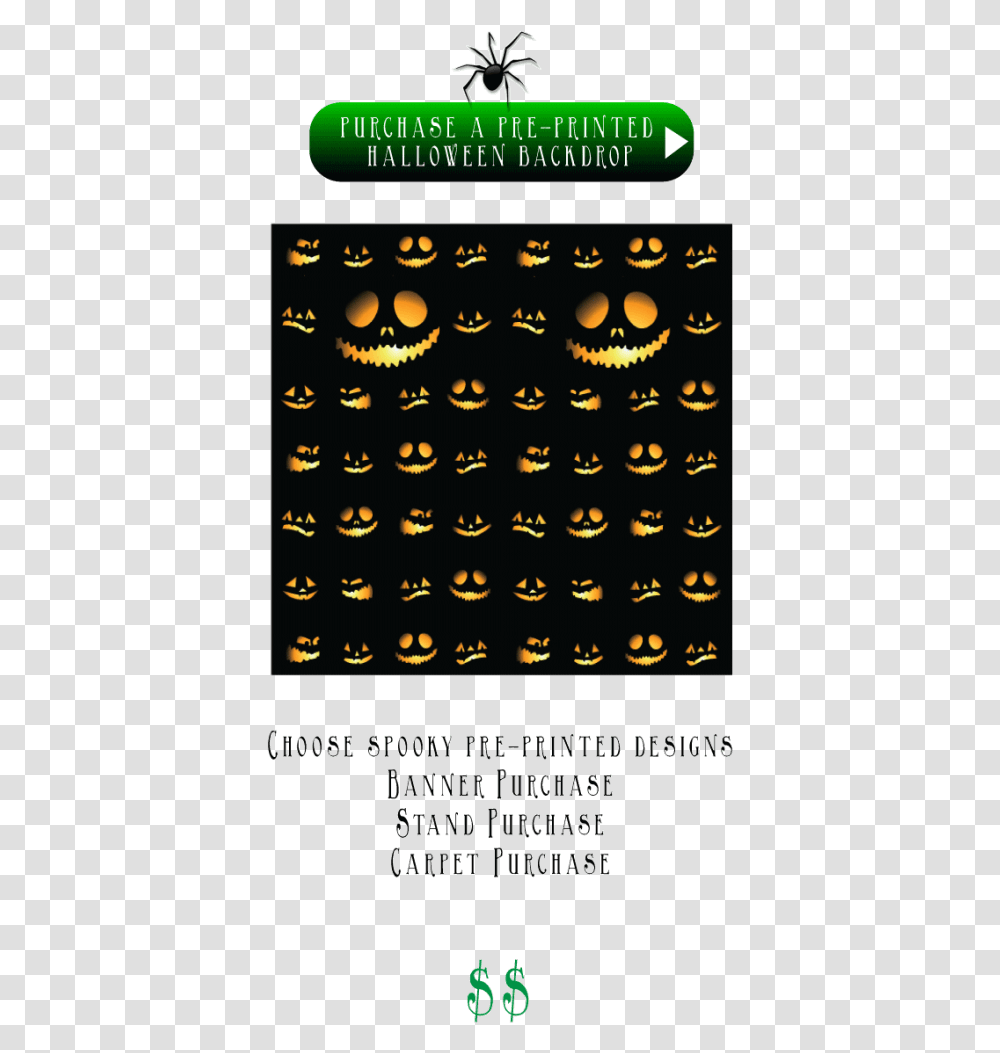 Halloween Step And Repeat Backdrops Retractables Media Backdrop Desigm For Holloween, Menu, Text, Fire, Flame Transparent Png