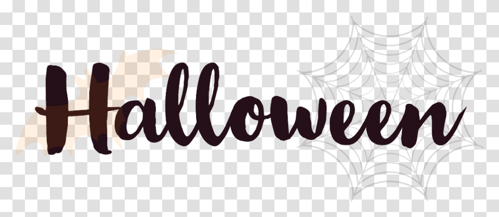 Halloween Text Bat Web Calligraphy, Label, Logo, Alphabet Transparent Png