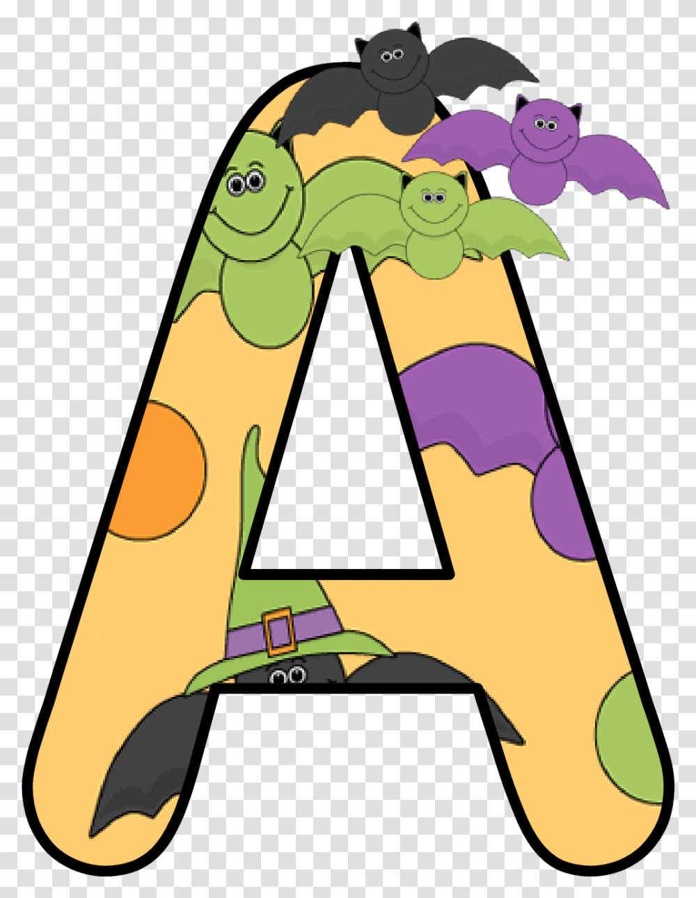 Halloween Themed Alphabet Letters, Triangle Transparent Png