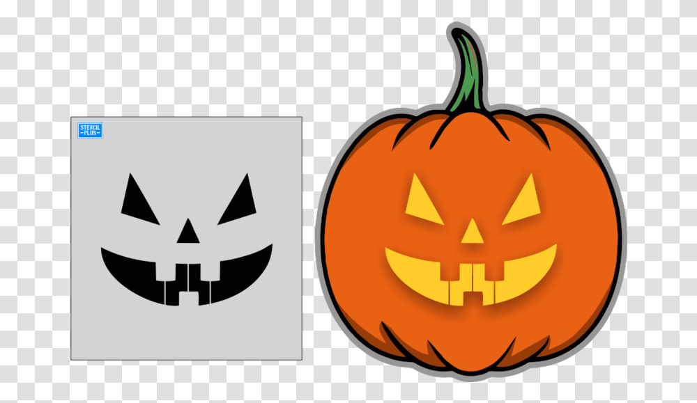 Halloween Traditional Pumpkin Face Stencilseasonalholidayhalloween Stencil, Plant, Vegetable, Food Transparent Png