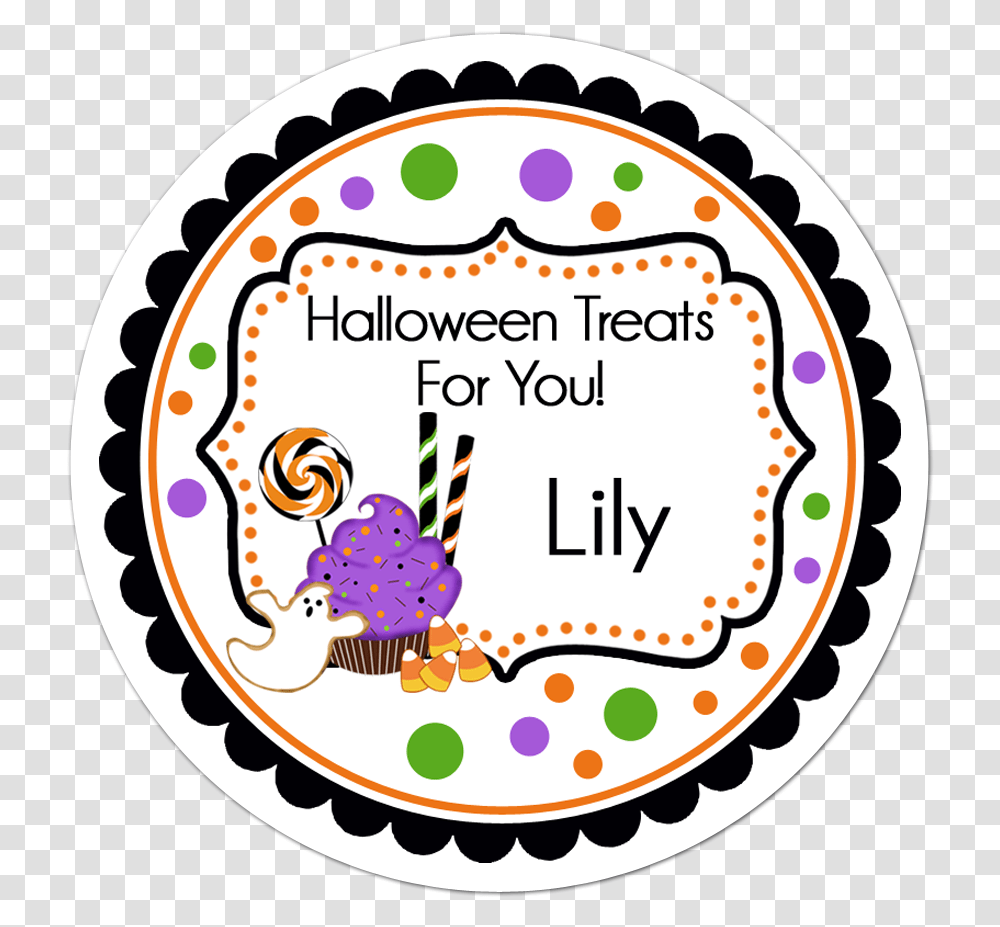 Halloween Treats Fancy Frame Personalized Sticker Ghost Halloween Personalized Stickers, Label, Logo Transparent Png