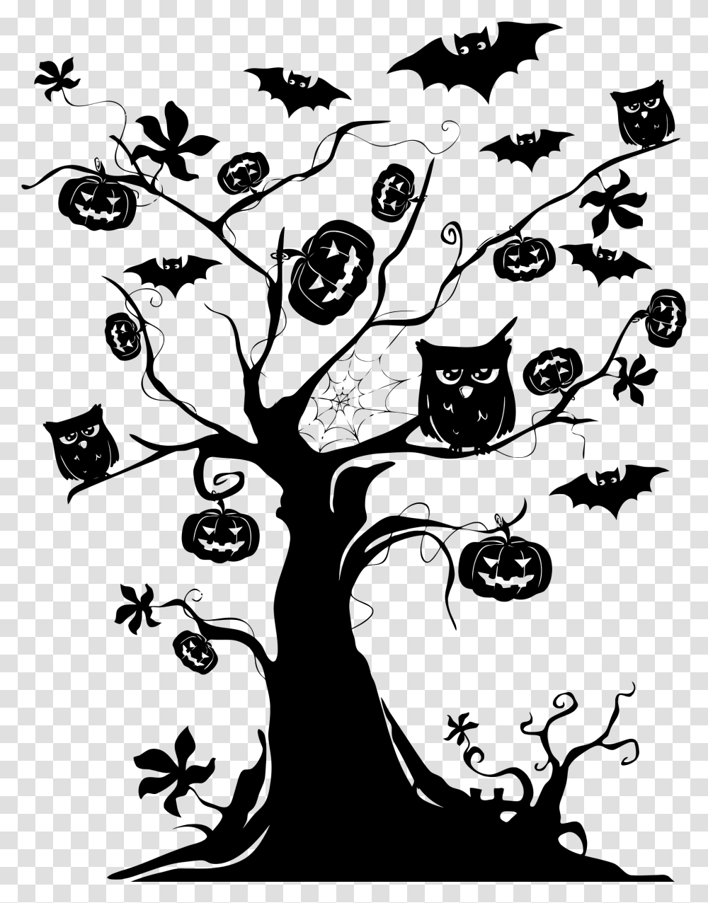 Halloween Tree Halloween Tree In, Gray, World Of Warcraft Transparent Png